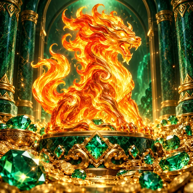 Fire & jewels illustration